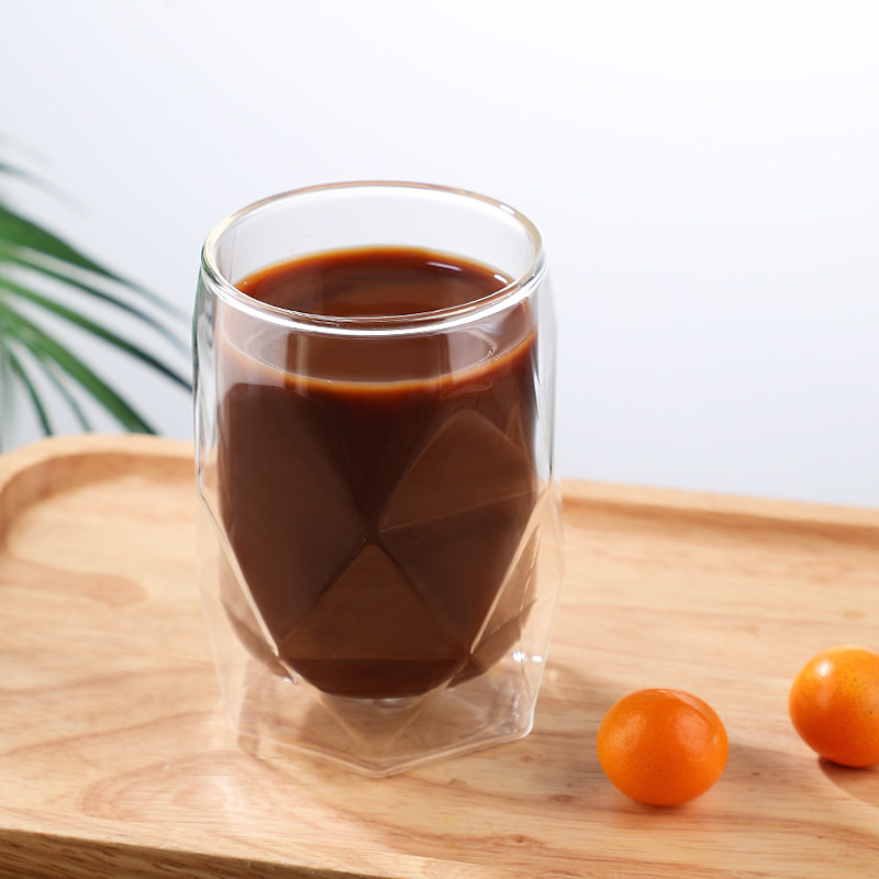 سادہ گرمی سے مزاحم ڈبل دیواروں والا موصل گلاس کپ